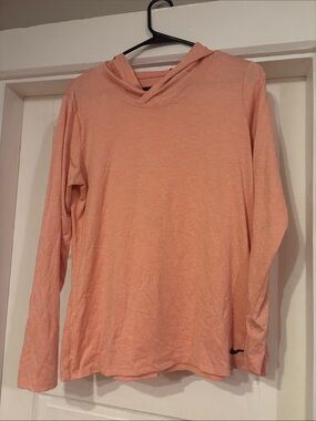Nike Peach/Light Coral Long Sleeve Hooded Tee